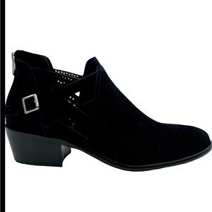 Vince Camuto Women Pranika Leather Suede Ankle Boots | Size 8 | Black |